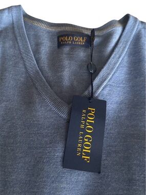 Ralph Lauren Polo Golf Light Blue V-Neck Sweater